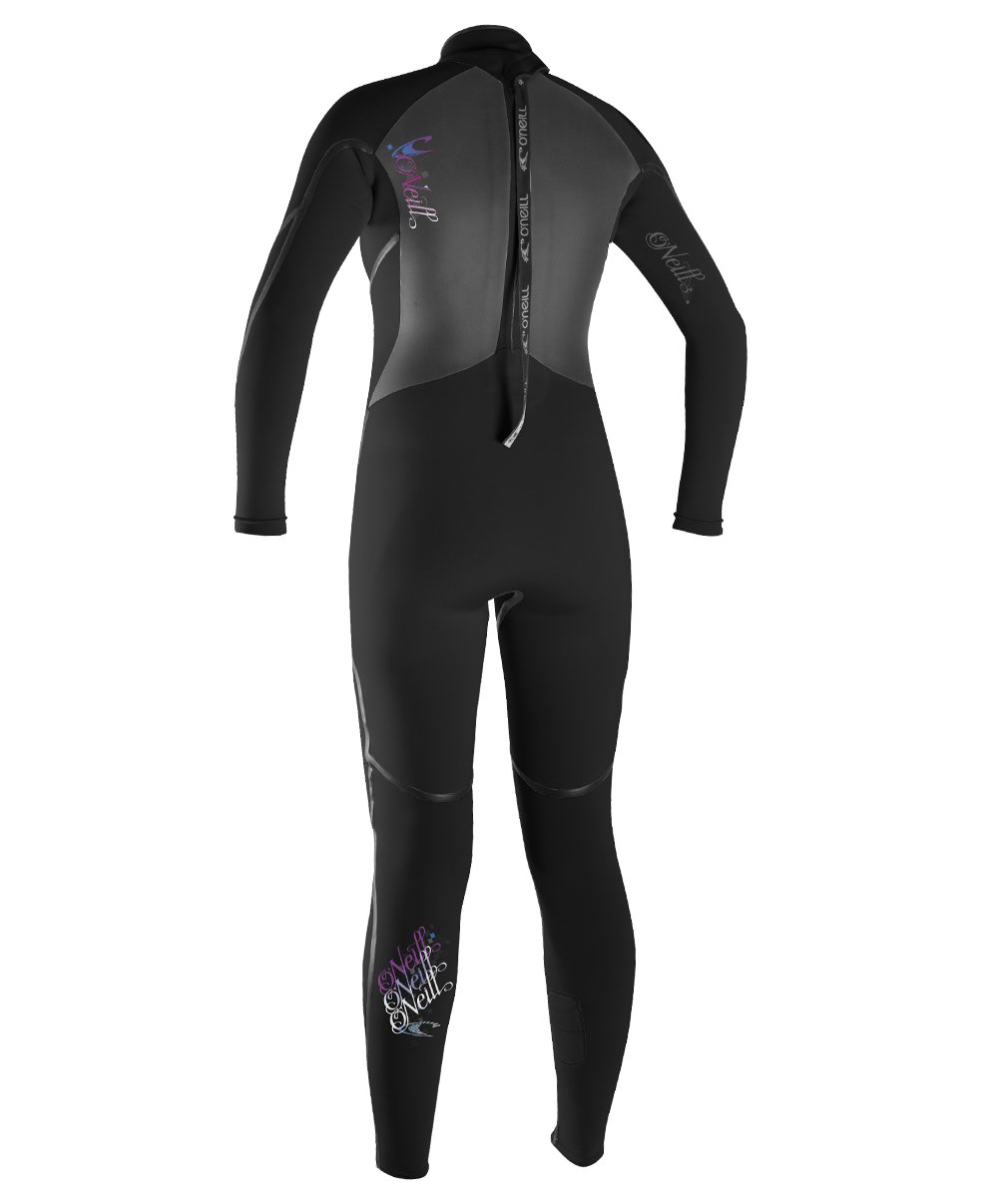 O'Neill WetSuit s Women's D'Lux 3Q-Zip 3/2 mm Fluid Seam Weld Full Suit (Black, 10)
