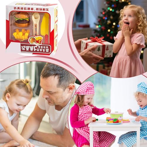 Kids Meals, Fake French Fries Toys, Fast Food Play Kitchen, Interactive Playtime Experience, Teaches Sharing Social Skills, Learning & Education Items, Colorful Set for Boys Girls Baby Student – Image 5