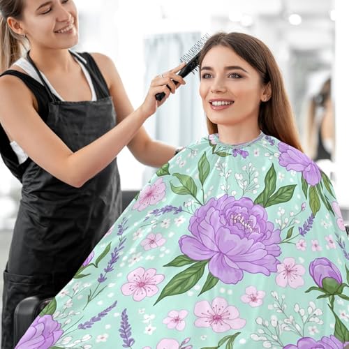Capa para cortar cabello profesional impermeable MAOBLYR con cierre ajustable de broche metálico para peluquería miniatura 7