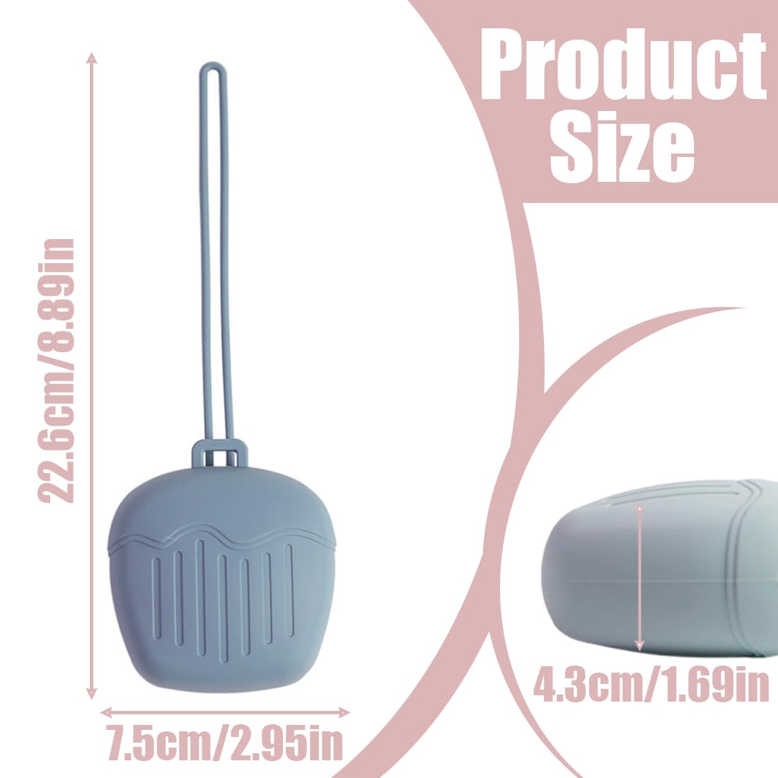 Boite à Tétine Bébé Silicone 2 Pièces Imperméable Portable Sans BPA Rose Bleu