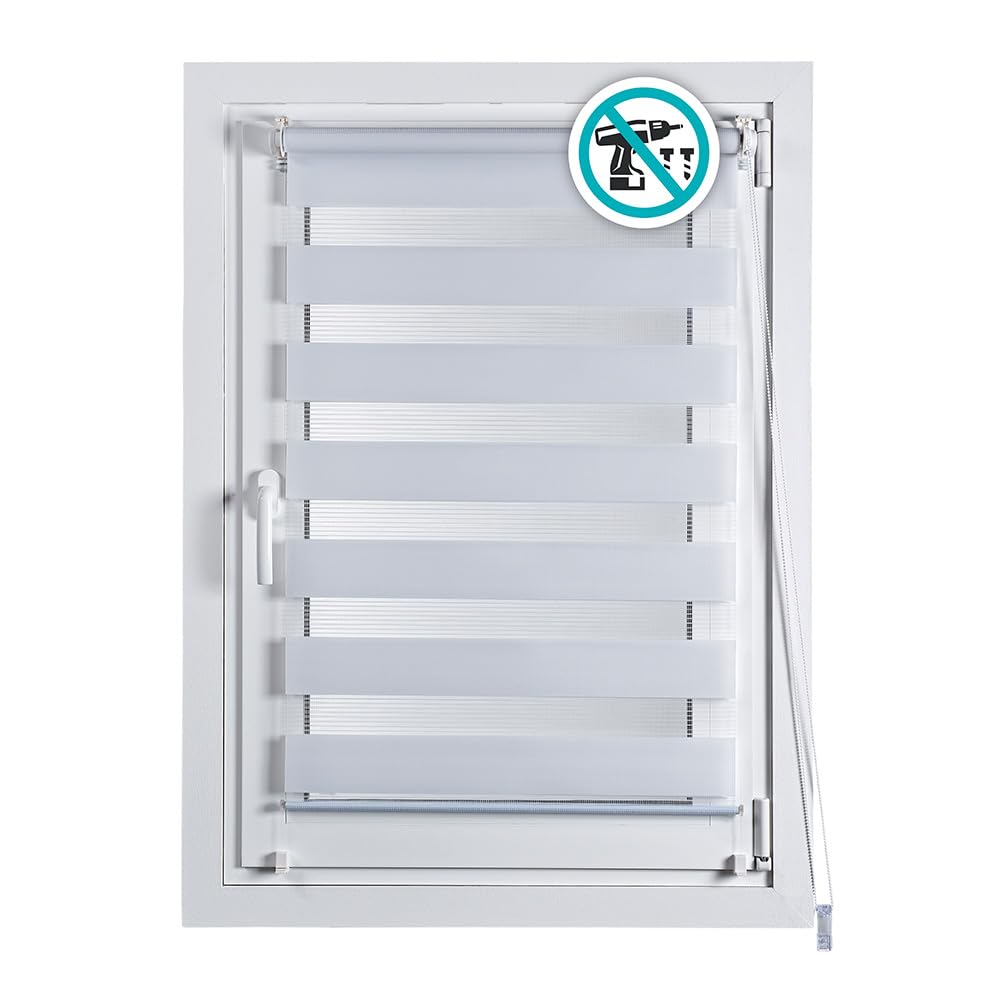 ESTOR ENROLLABLE CLIP&FIX NOCHE&DIA BLANCO 75x180cm