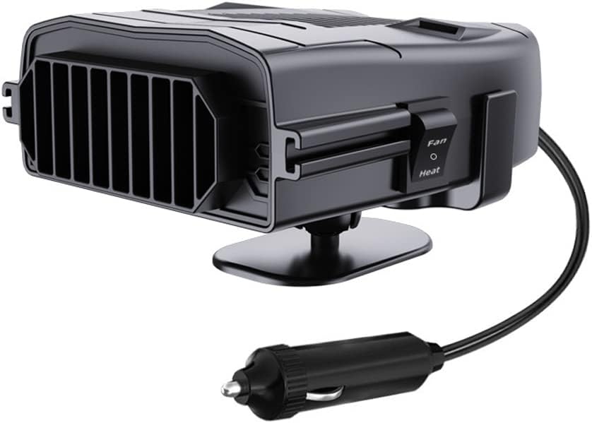 ISAKEN Ventilador de Calefacción, 120W/200W Calefactor Portátil de Coche, 2 en 1 Calefactor de Aire Caliente Coche, Ventilador de Refrigeración del Calentador del Automóvil