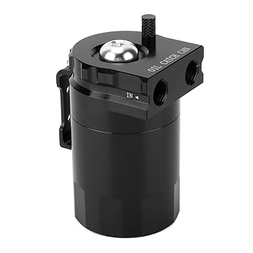 Oil Separator, Anticorrosion Oil Catch Tank Replacement for F150 5.0L 6.2L 3.5EB 2.7EB 2011 2021 for Car Engine(Black)