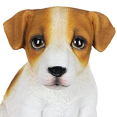 Exhart Dog Statue, Hand Painted Jack Russell Terrier Puppy Seated Garden Sculpture, Outdoor Lawn And Yard Art Decoration, 6.5 X 6.5 Inches #TOP3