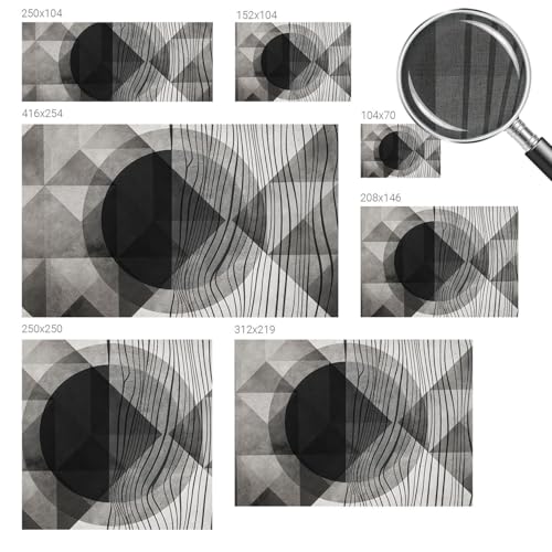 Papel pintado autoadhesivo 152x104 cm con formas abstractas modernas para pared de dormitorio 6