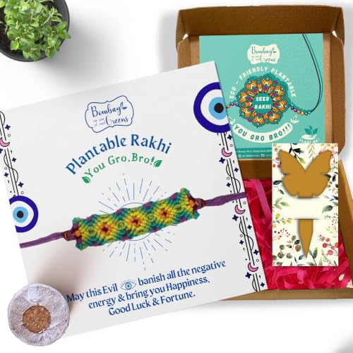 Image of Bombay Greens Plantable Rakhi for Brother Evil Eye