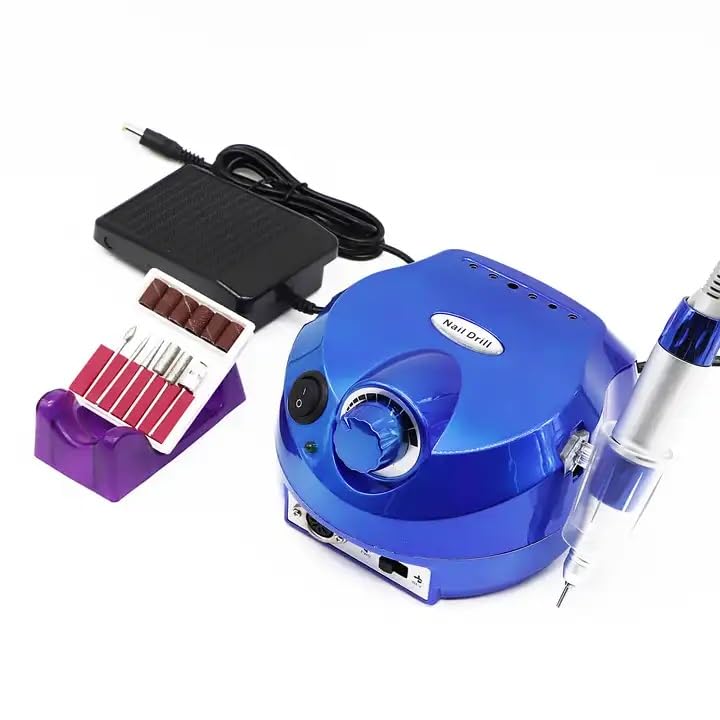 INOG Nail Drill for Acrylic Nails Professional 30000RPM Efile Nail Drill Machine Nail Polisher with 6 Drill Bits & 6 Sanding Bands Foot Pedal Nail Drills Professional Manicure... - Image 3
