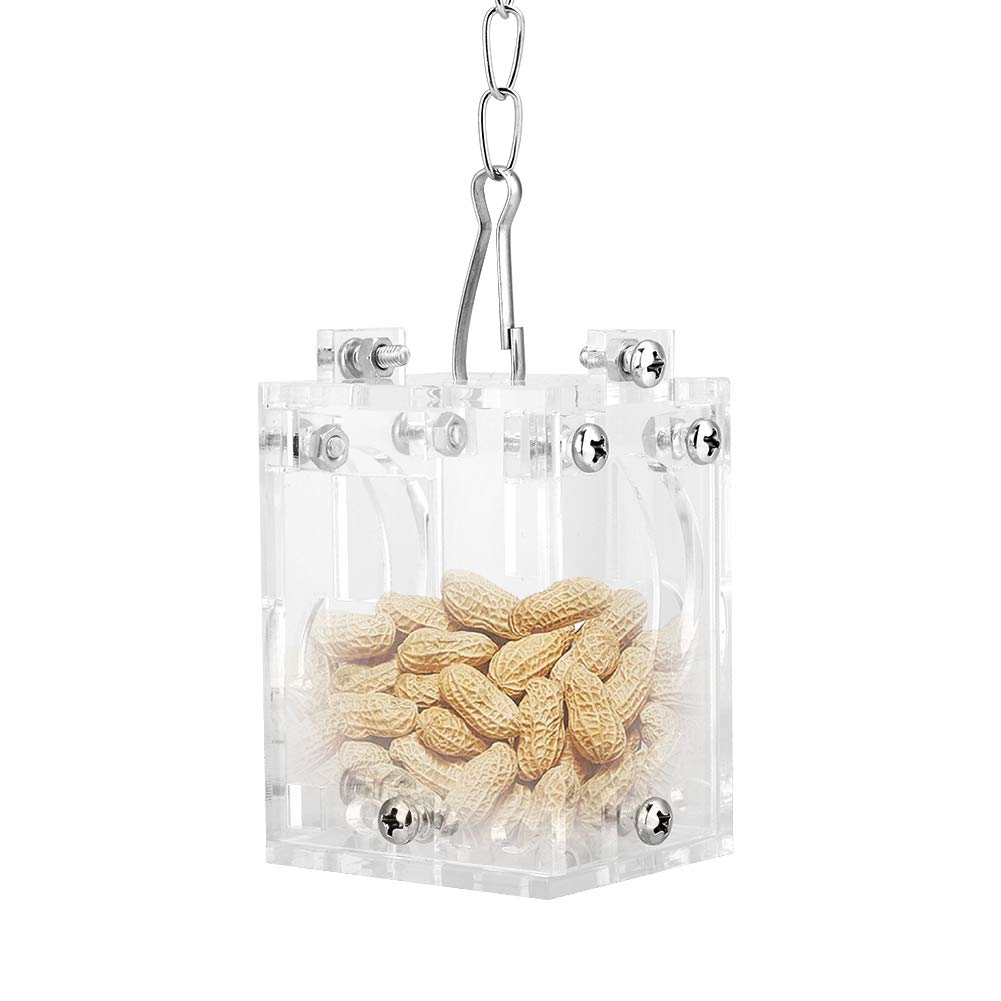 Rengue Acrylic Feeder, Transparent High Temperature Proof Puzzle Food Basket with Different Shapes Lattices for Birds Hamster Rabbit Squirrel - image 8