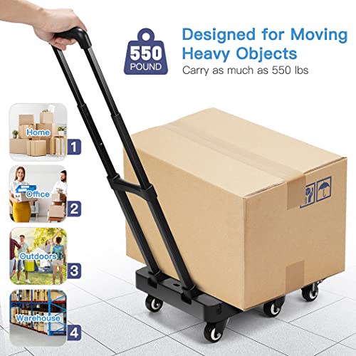 Carretilla Plegable Homaisson 550 LBS con 6 Ruedas miniatura 3