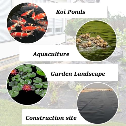 Robuste Gummi-Teichfolie – wasserdichte Garteneinfassung für Springbrunnen, Koiteiche und Wasserspiele im Freien, flexibel und einfach zu installieren, Landschaftslösung