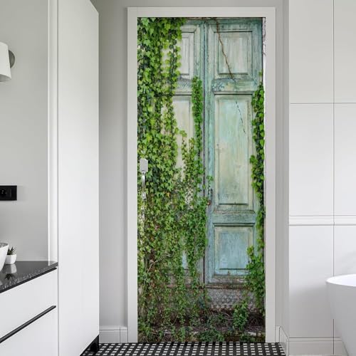 Tizhweqo Pegatina Puerta Puerta de Madera Pegatinas para Puertas Puerta de Madera Adhesivo Vinilo 3D Puerta Pegatina Pared Murales Papel Pintado Poster para Sala de Baño Decorativos 90x210 cm 7819a