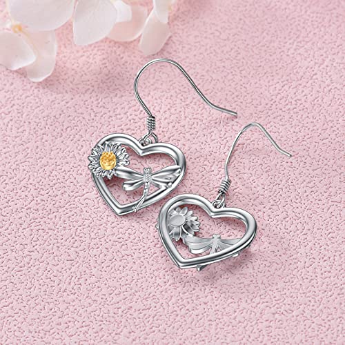 PROESS Lotus Hamsa/Dragon/Hummingbird/Owl/Viking/Evil Eye/Butterfly/Sword/Wave Earrings 925 Sterling Silver Animal Earrings Jewelry Gifts for Birthday Christmas for Women Men3