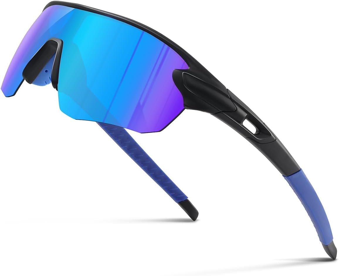 suoso Sportbrille-Fahrradbrille-Herren-Damen-Polarisierte-Sonnenbrille-Sunglasses-Men-Women-UV400 Schutz-Schnelle Brille Rave