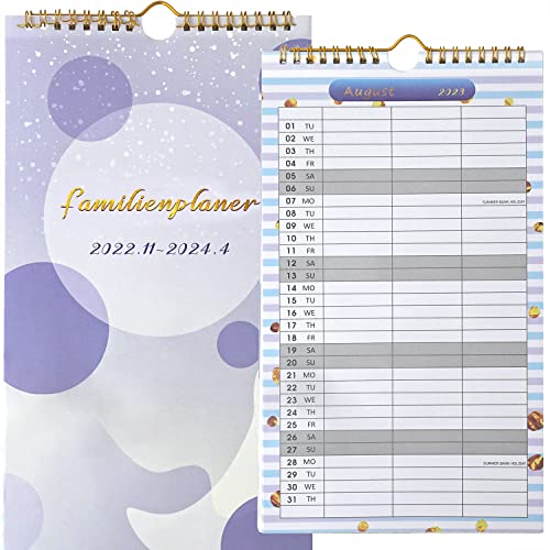 Tuloka Familienplaner 2023 Wandkalender mit 3-Säulen mit Monats-to-View Seitenlayout, 2023 Home Planer Kalender für Neujahrsgeschenk Cover