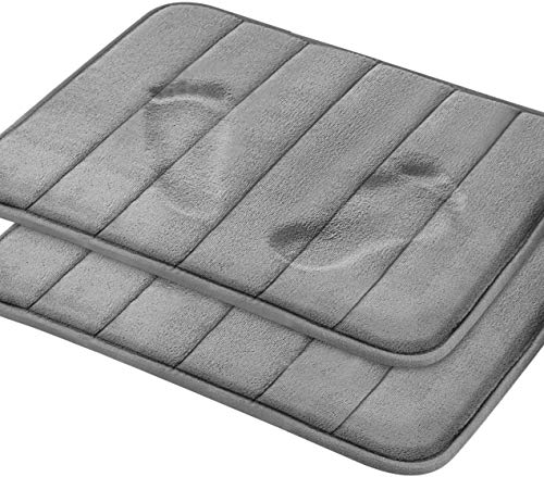 Magnificent Memory Foam Bath Mat, 2 Pack, 17 x 24 Bathroom Rugs, Non