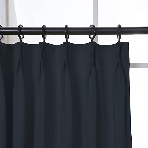 Miniatura 2 de Pinch - Cortina plisada de felpilla de 34 pulgadas de ancho x 96 pulgadas de largo, para sala de estar, dormitorio, puerta corrediza y baño (1