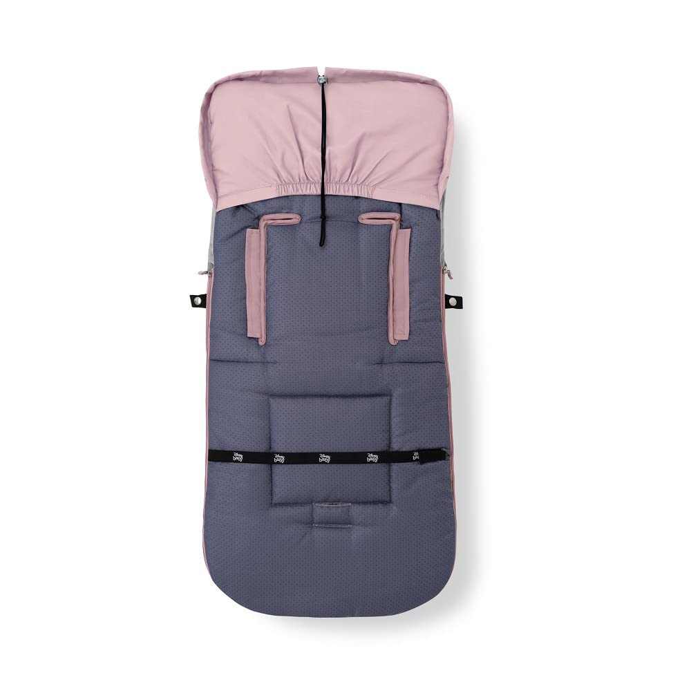 Sacco Passeggino Invernale Universale Interbaby | Copri Passeggino Universale Morbida | Sacco Termico per Ovetto Rimovibile, Doppia Apertura, Facile da Lavare, Materiali Anallergici, Unicorno Rosa