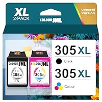 305 XL Pack Cartouches Compatibles pour HP 305 Noir et Couleur pour Encre DeskJet 2700 2710 2720 2723 4100 4110 4120 4122 / Envy 6000 6010 6020 6030 6032 6420 Encre 【305XL Grande Capacité】