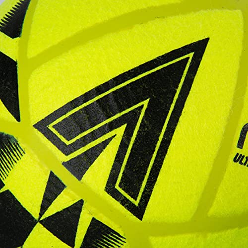 Mitre Ultimatch Hallenfußball | formbeständig | Ball Fußball, Gelb/Schwarz, 5