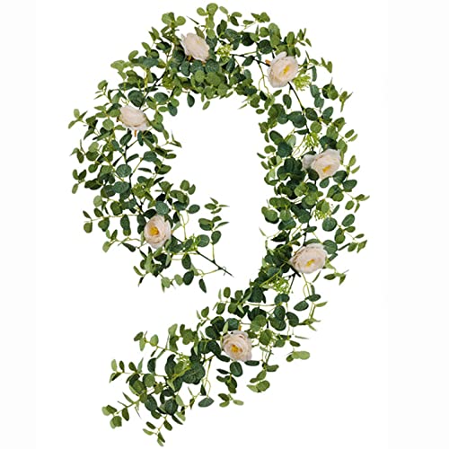 Guirlande d'eucalyptus de qualite superieure lot de 10 lianes artificielles