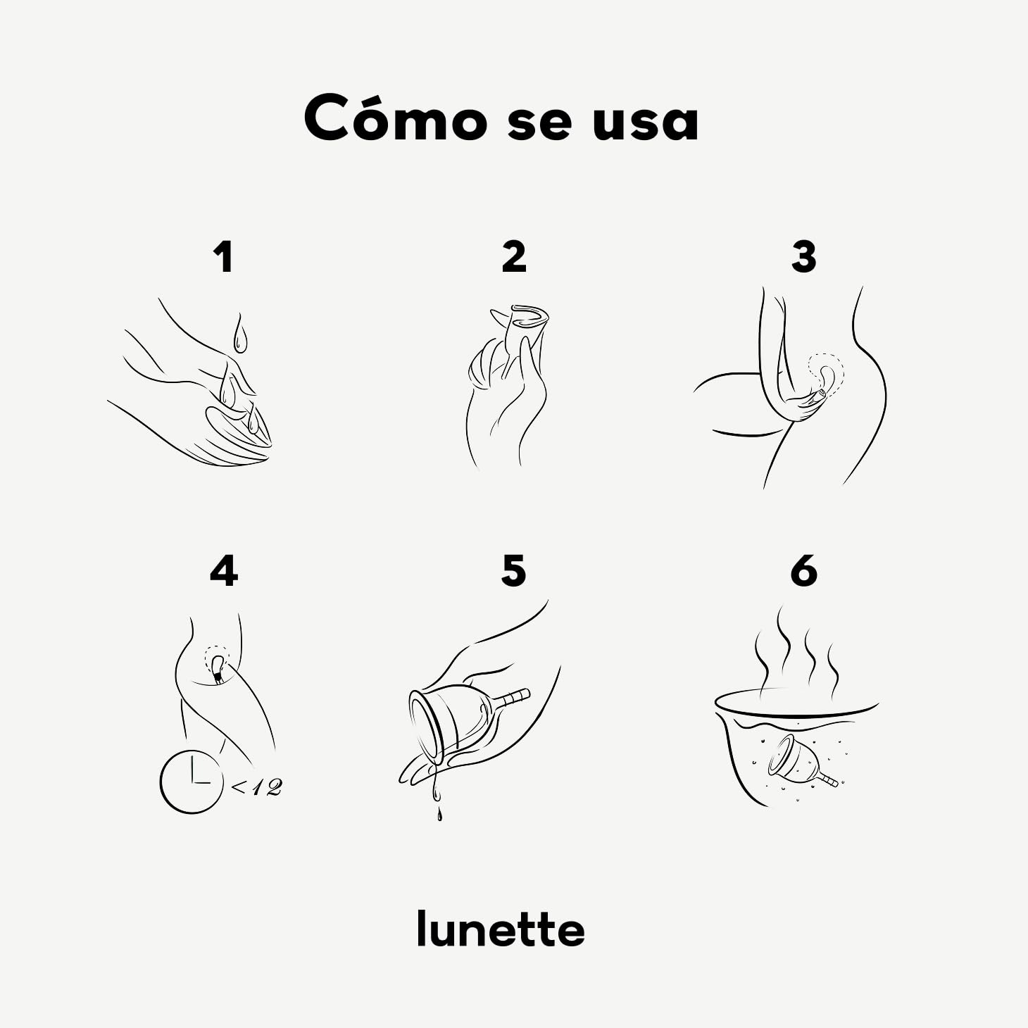 Lunette Copa Menstrual Reutilizable Protección 12 Horas de Comodidad Silicona Médica Suave – Alternativa a Tampones, Duración 10 Años, Talla 2 Blue — view 8