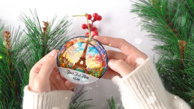 Amazon.com: Paris Eiffel Tower Personalized Christmas Ornament