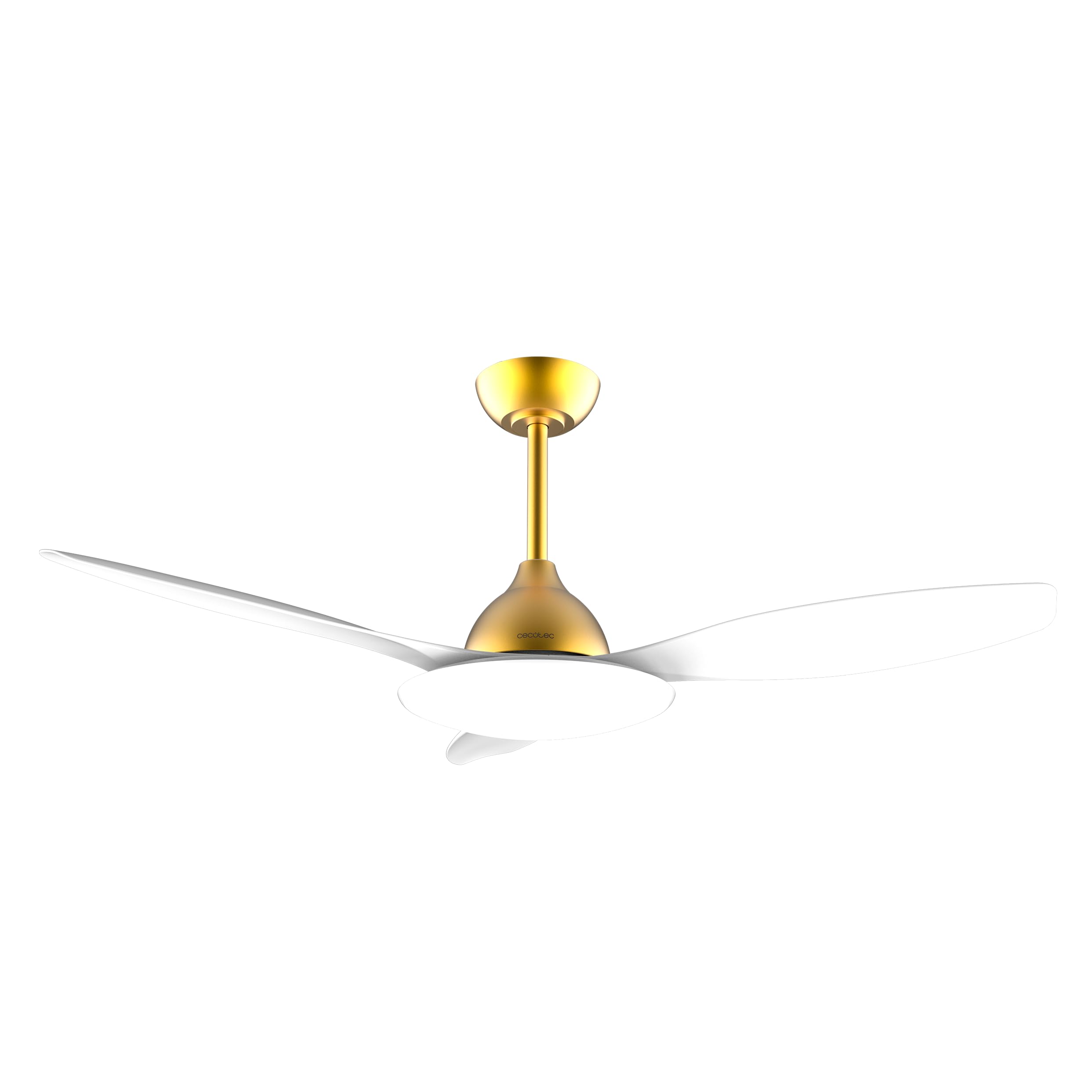 Cecotec Ventilatore da Soffitto con Luce EnergySilence 4800 Light GoldWhite. 35 W, Diametro 121 cm, Lampada a LED, Telecomando, Timer Fino a 8 Ore, 6 Velocità, 3 Pale, Estate/Inverno,