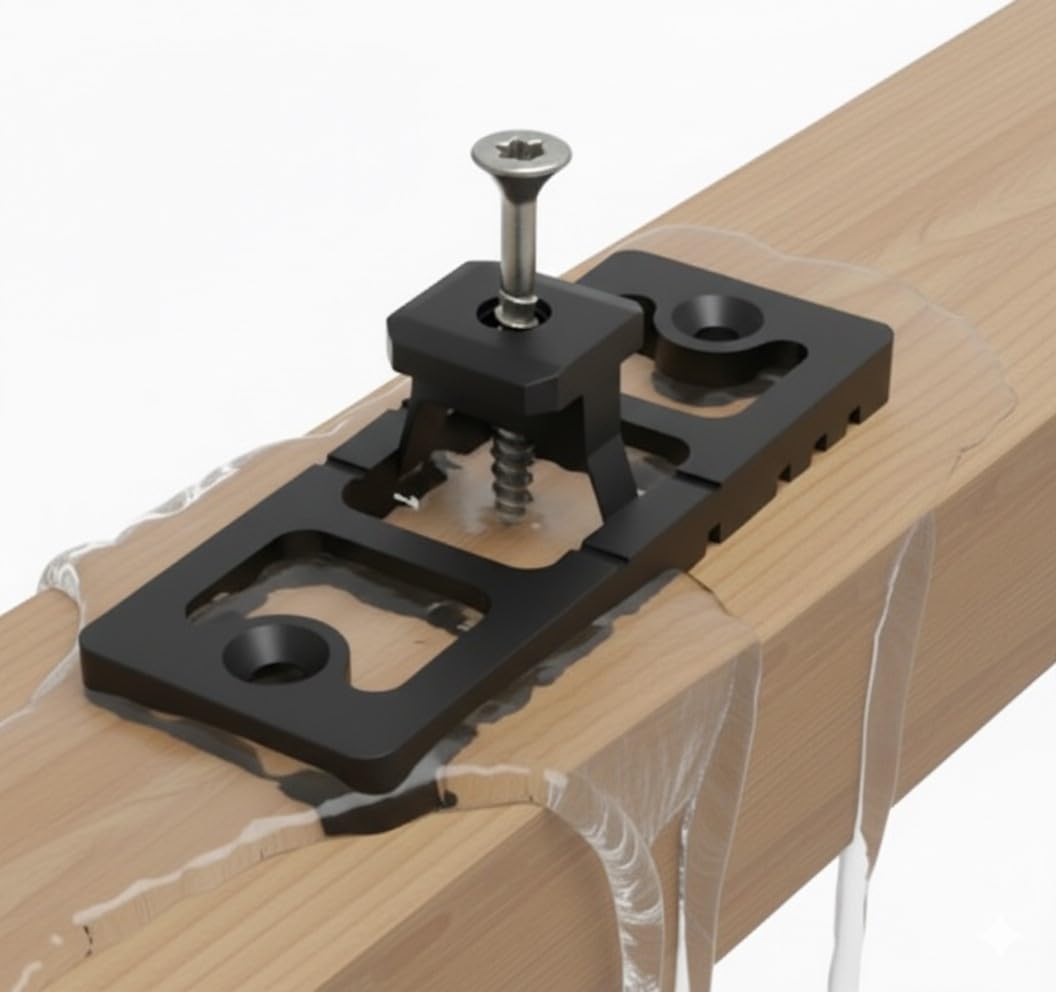 300 Stk. Kombi Abstandhalter Terrassendielen Inkl. Schrauben, verdeckte Befestigung/WPC Clips 5 mm/Terrassenklammer mit Fugenbreite 5 mm und abstand zu UK