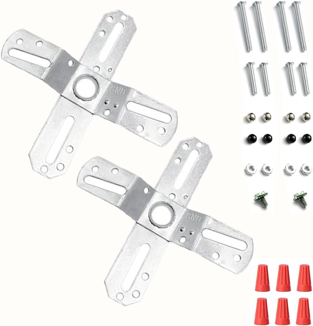 2 Packs 4" Universal Light Fixture Offset Swivel Crossbar Pendant Lighting Hanging Fitting