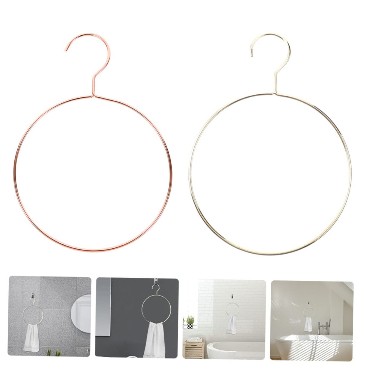 WEKADRIN 2pcs Multi-Functional Household Hangers for Scarves and Ties Space-Saving Rack for Closet Organization Lightweight and Design Colors