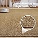 Softlife 4x6 Faux Jute Area Rug, Washable Rugs for Entryway Modern Farmhouse Non-Slip Accent Rug Floor Carpet for Dining Room Living Room Bedroom Kitchen Entryway, Brown