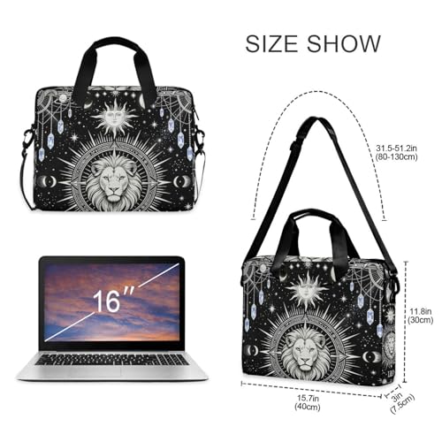 Funda para portátil de 15.6 pulgadas con asa y correa negra miniatura 5