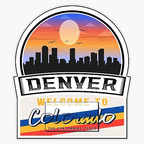 Magnet Denver Welcome To Colorado The Centennial State Colorado State And Cities Series -5 Magnet Vinyl Decal Sticker 5