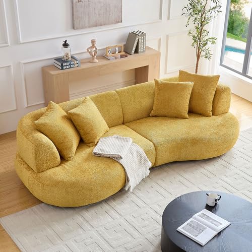 KEIKI 102' Curved Oversized Boucle Modular...