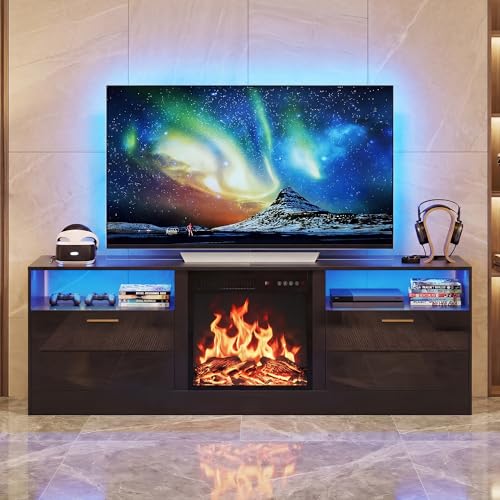 tv stands fireplace