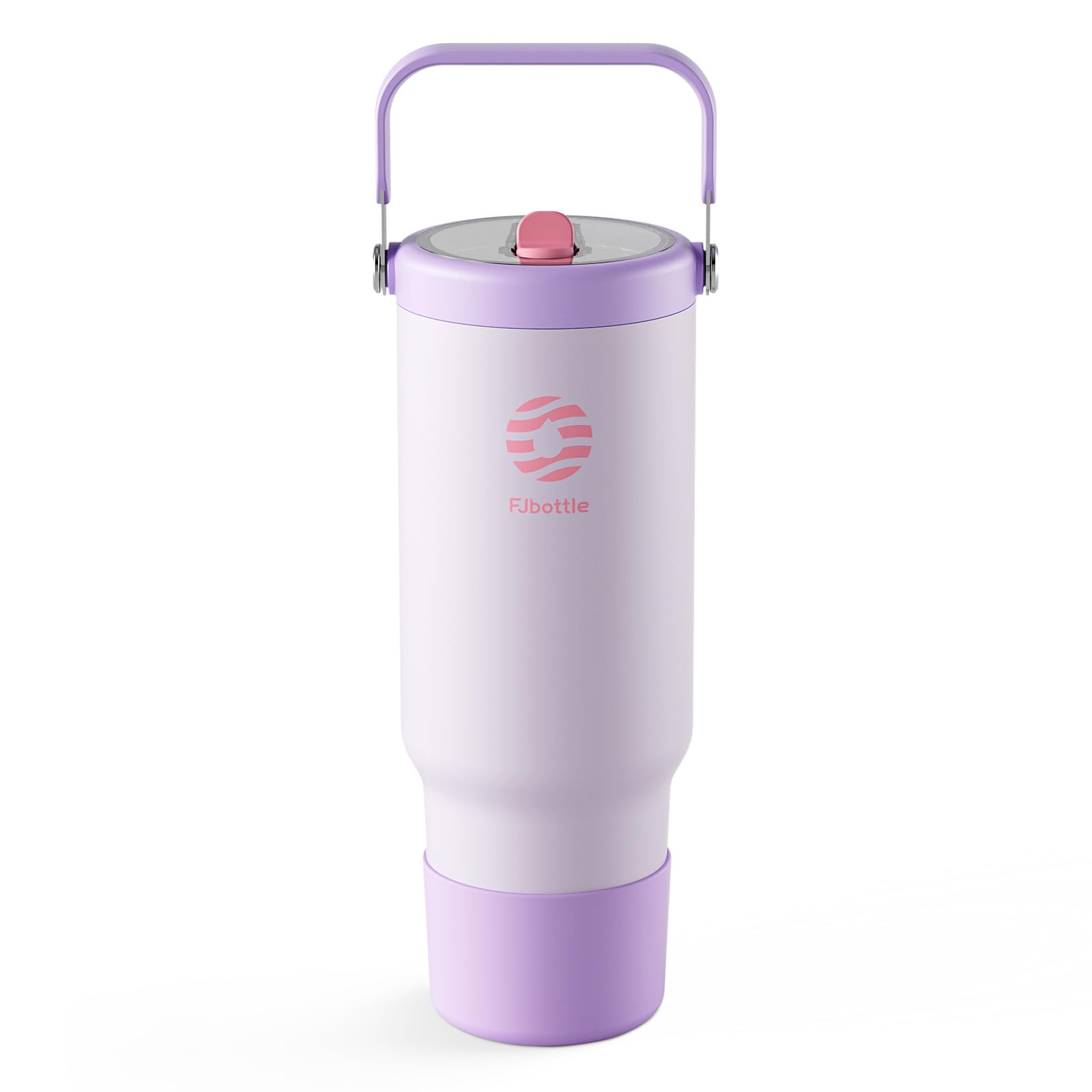 Fjbottle Edelstahl Trinkflasche mit Strohhalm 1200ML - Thermosflasche 12 Std Kalt - Auslaufsicher Kaffeebecher to Go - BPA Frei Wasserflasche auch für Auto Thermobecher