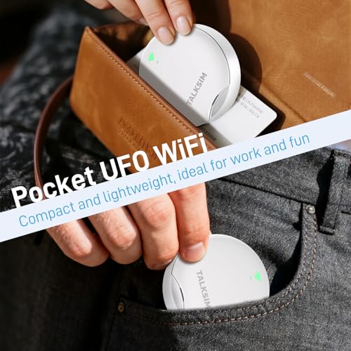 Image of UFO Mobile Hotspot with 1GB Data, 4G LTE Portable WiFi Hotspot Device MiFi, Support AT&T, T-Mobile, Verizon Network |10 Devices, USA Coverage, No SIM Require, No Contract (Black, 1GB)