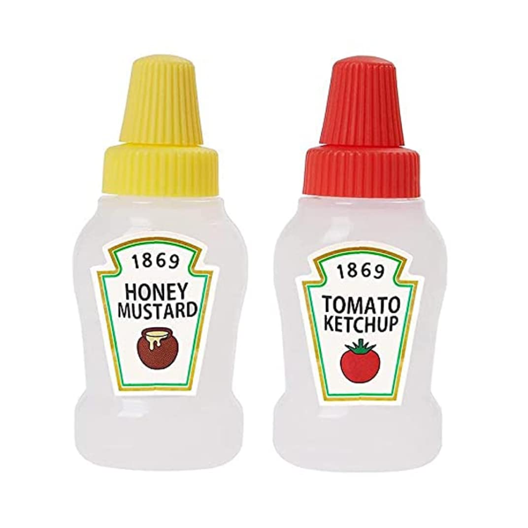 Xvhoab 25Ml Mini Tomato Ketchup Bottles, Portable Sauce Container Salad Dressing Container, Pantry Containers For Bento Box, 2Pcs Tomato Ketchup Bottles