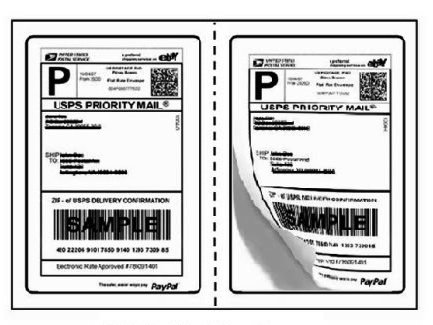 Perforated 200 Shipping Labels Round Corner 2 Labels Per Sheet Laser/Inkjet Printer for USPS Click-n-Ship UPS Ebay FedEx Amazon