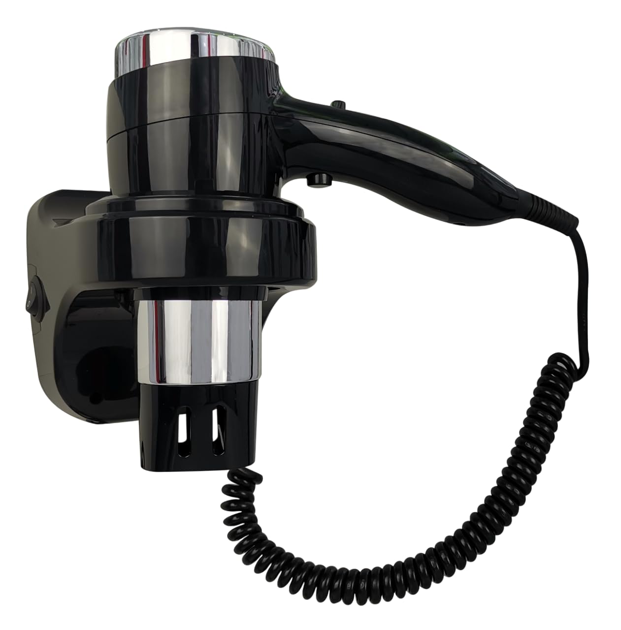 Asciugacapelli da Parete per Hotel, Bagno e B&B, 1600W, Nero