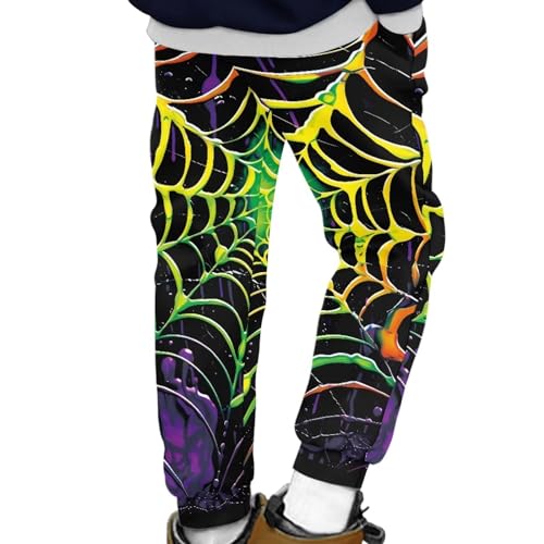 Boy&Girl Stretchy Halloween Christmas Sweatpants with Pockets, Fit Long Pants Soft for Daily Life4