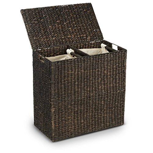 Ambico Wäschetruhe ERLA - Wäschesammler - Wäschebox inkl. 2-teiligem Wäschesack aus Baumwolle - 61x33x61 cm (L/B/H) - 120 Liter - Wäschesortierer - Premium Wäschekorb Cover