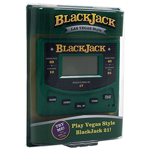 Las Vegas Style Electronic Handheld Blackjack Game - Includes Bonus Deck of Cards!