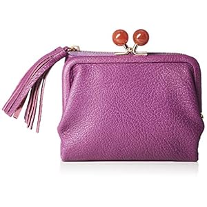 [ペルケ] アクリル玉がま口2つ折り財布 08-06-03160