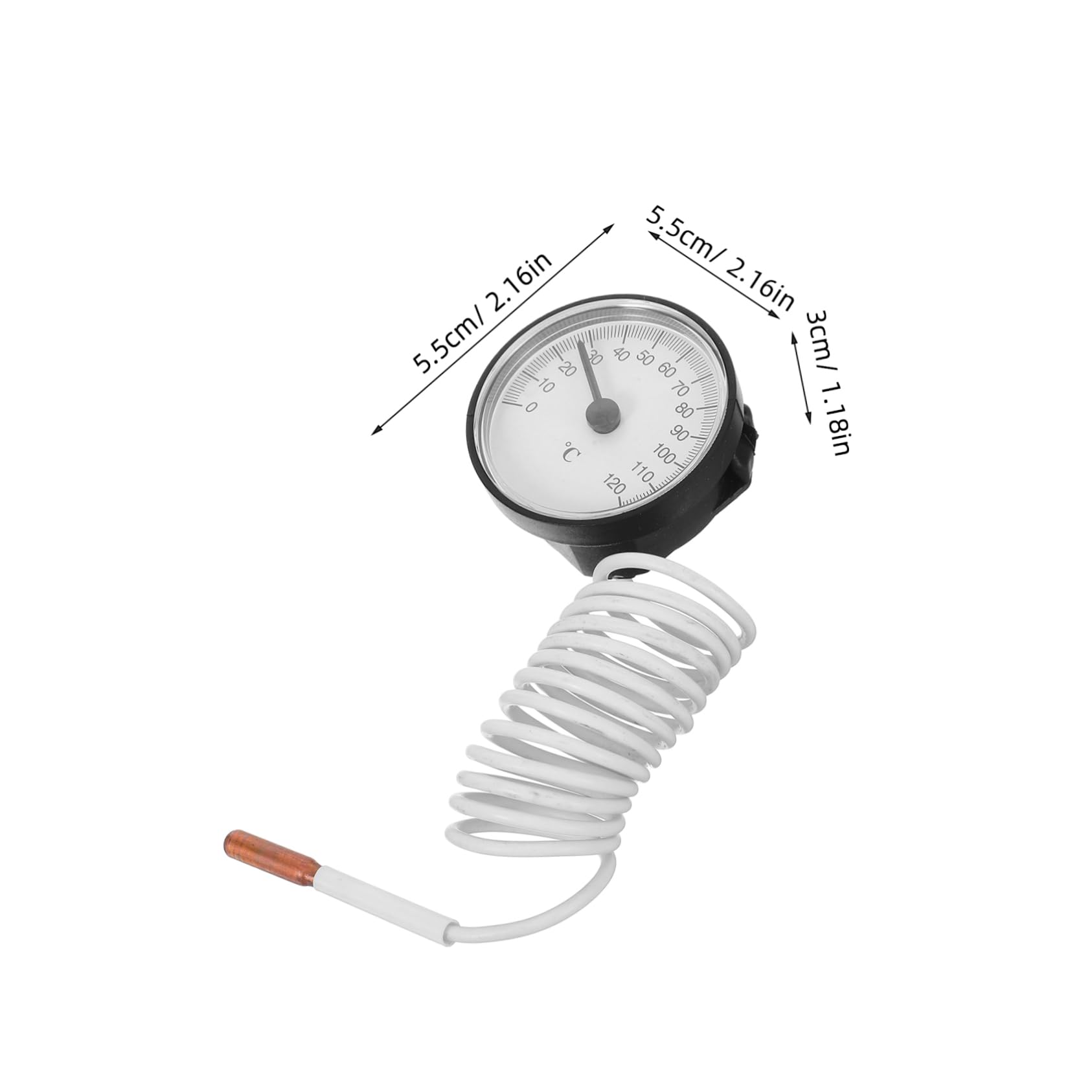 IWOWHERO Precision Liquid Filled Dial Thermometer with Range Portable Temperature Measuring Instrument with Remote Probe for Home and Outdoor Use