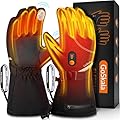 GoSkala Heated Gloves for Men Women, Rechargeable Electric Thermal Hand Warmers with Touchscreen, Waterproof Winter Gear for Skiing, Hiking, Outdoor Work, Raynaud Relief,M