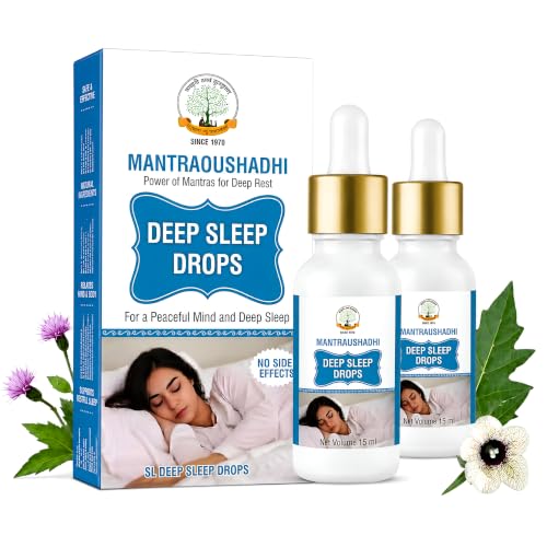 Image of Deep Sleep Drops | Herbal Sleep Support & Natural Relaxation | Stress Relief Aurvedic Formula | Bedtime Sleep Aid Liquid | Sleeping Drop for Deep and Relax Sleep | Nighttime Relaxation Drops | 15 ml Pack of 2