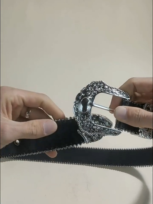 Amazon | [Lamerry] ウエスタンベルト クロコダイル ワニ革デザイン