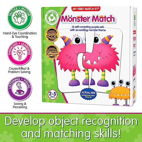 Image of The Learning Journey: My First Match It - Monster Match - Puzzle Games for Toddlers - 15 Self-Correcting Matching Picture Game - Award Winning Toys