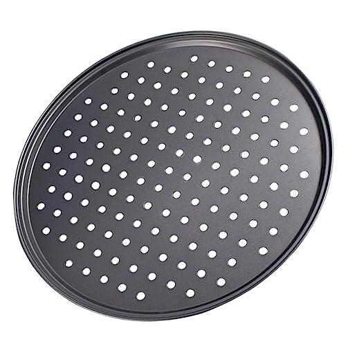 MUCKLILY Perforated Pizza Pan Nonstick Carbon Steel Bakeware for Oven Easy Demoulding for Baking Pizza Bread Desserts